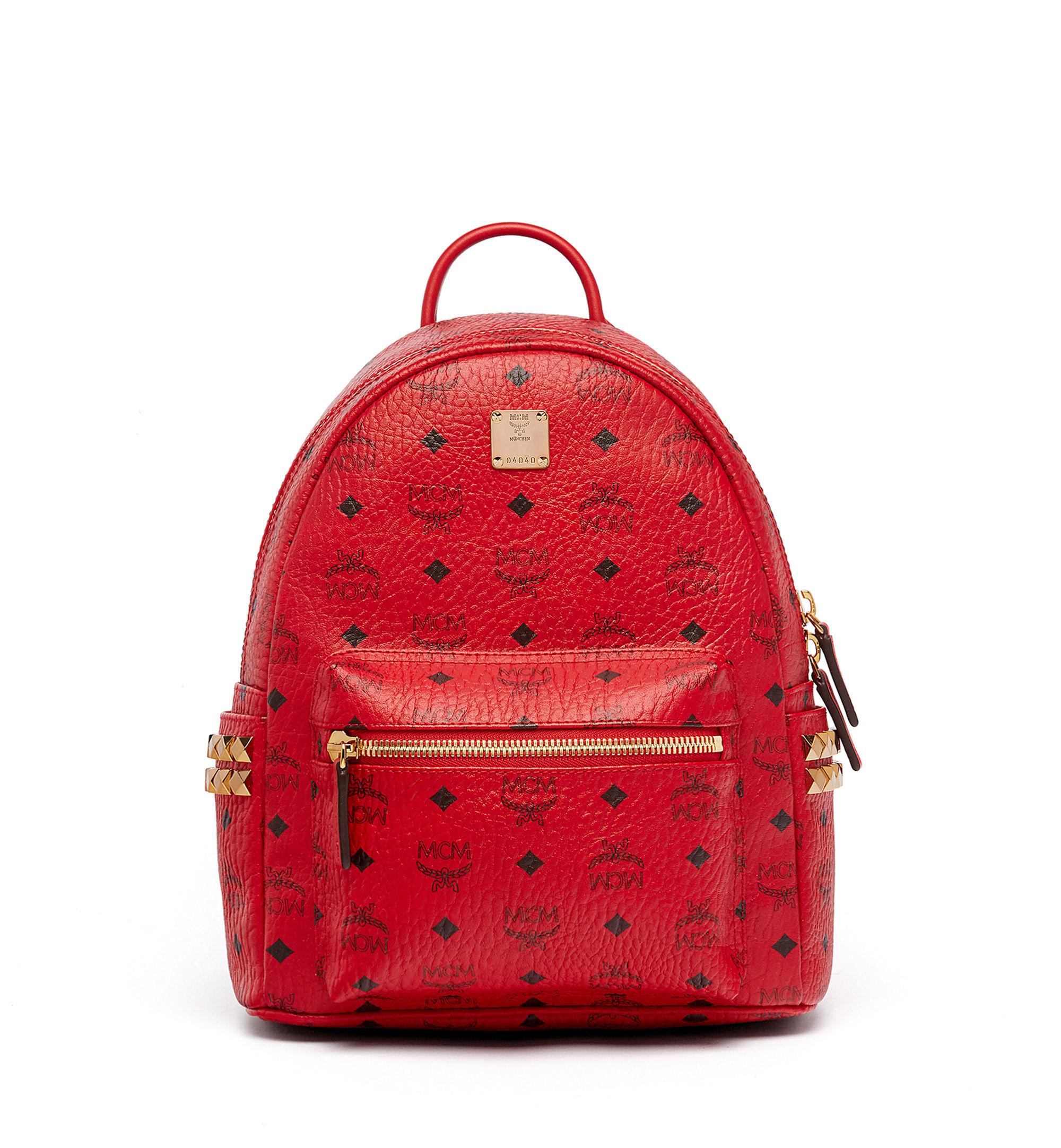 mens red mcm backpack
